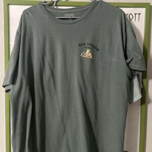 the duck company big island hawaii men's khaki green t shirt